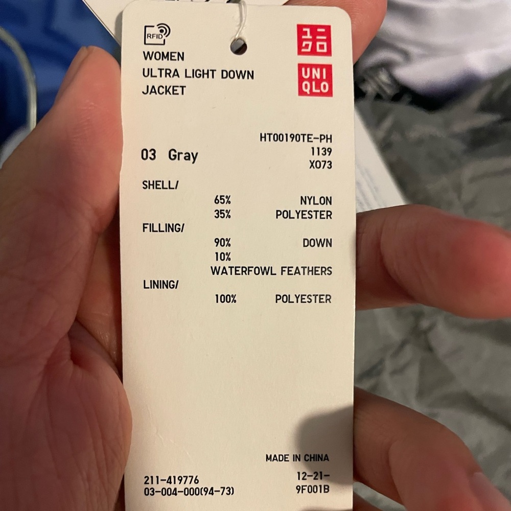 Women’s Ultra Light Down Jacket from Uniqlo | Grey | M | New with Tags - Picture 2 of 3